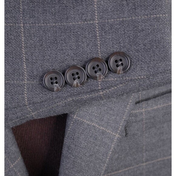 RALPH LAUREN Blazer Sport Coat Casual Jacket Size 42S Wool/Cashmere Windowpane - Picture 6 of 15